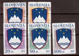 Slovenie Mi 8,12 Wapens Gestempeld - Slovenia