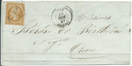 FRANCE LETTRE 10 C PC 3732 ORAN / ALGERIE POUR ORAN DE 1857  LETTRE COVER - 1849-1876: Periodo Clásico