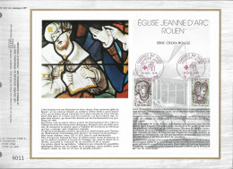 Feuillet N° 520 Du Catalogue CEF église Jeanne-d'Arc Rouen 2 Timbrs à 1,30+0,30 Rouen 1 .12.1979 - 1970-1979
