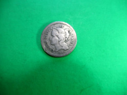 Joli Et Rare 3 Cents En Nickel 1866. Beau Grade TB Ou Mieux. - E.Cents De 2, 3 & 20
