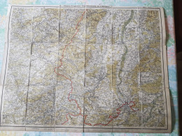 Touriftenkarte Des Elfafs ( Vogefen ) Mülhaufen - Colmar - Fin XIX ème Siècle - Occupation Allemande - Mapas Geográficas