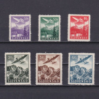 SLOVAKIA 1939, Sc# C1-C6,  Air Mail, Planes Over Tatra Mountains, MH - Nuovi