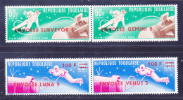 TOGO N°  481 à 484 ** MNH Neufs Sans Charnière, TB (D7562) Vols Cosmiques - 1966 - Togo (1960-...)