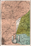 ! Alte Ansichtskarte Neutral Moresnet, Altenberg, Landkarte, Edit. Jos. Mühlenberg, Aachen - La Calamine - Kelmis