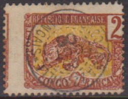 Congo  28j Obl Variété Piquage Décalé - Other & Unclassified