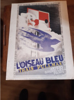 Affiche L'oiseau Bleu Train Pullman - Anvers - Bruxelles - Paris - Cheminde Fer Du Nord  Belges - Affiches