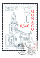 CM CEF - Église St Charles, Oblit 3/1/08 - Maximum Cards