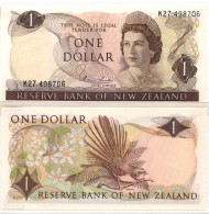 New Zealand One (1) Dollar QEII ND 1967-1981 Hardie Sign P-163 - Nueva Zelandía