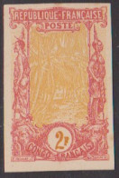 Congo  40c(*) Variété Essai Rouge Et Ocre Non Dentelé - Otros & Sin Clasificación