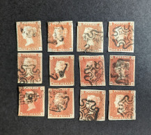 Grande Bretagne 12 Oblitérés N YT 3 Lettres Q A,b,c,d,e,f,g,h,i,j,k,l - Used Stamps