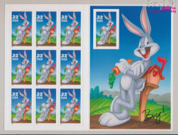 USA 2829B/BA FB Folienblatt (kompl.Ausg.) Eine Marke Ohne Stanzung Postfrisch 1997 Comicfigur - Bugs Bunny (10368285 - Nuovi