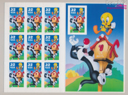 USA 2950B/BA FB Folienblatt (kompl.Ausg.) 1 Marke Nicht Gestanzt Postfrisch 1998 Comicfiguren (10368256 - Nuovi