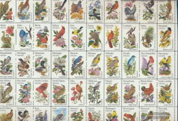 U.S. 1532F-1581F ZD-archery (complete Issue) Linienzähnung Unmounted Mint / Never Hinged 1982 Birds And Flowers The Ban - Nuevos