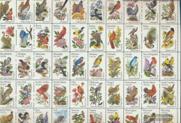 U.S. 1532F-1581F Zd-archery (complete Issue) Linienzähnung Unmounted Mint / Never Hinged 1982 Birds And Flowers The Ban - Ungebraucht