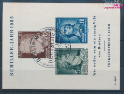 DDR Block12 (kompl.Ausg.) Ersttagssonderstempel Gestempelt 1955 Schiller (10357026 - Used Stamps