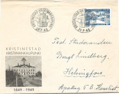 Finland   1949 300th Anniversary Of The City Of Kristiinankaupunki (Kristinestad). Mi 372 FDC?  31.7.49 - Storia Postale