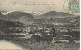 09  - Panorama D'Oust  Et Le Montvallier   ** CPA Animée ** - Oust