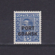 DANZIG 1930, Mi# 24, Overprint, MH - Port Gdansk