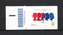 ITALIA :  Regina Elisabetta II  - Codice A Barre N° 2362 Inf.sinistro  MNH**  Del  12.09.2023 - Codici A Barre