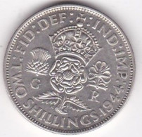 Grande Bretagne. Two Shillings 1944. George VI, En Argent, KM# 855, Superbe - J. 1 Florin / 2 Schillings