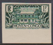 Congo 128a** Variété Vert Foncé Non Dentelé - Otros & Sin Clasificación