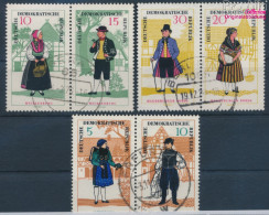 DDR WZd162, WZd166, WZd170 (kompl.Ausg.) (1214-1219 Als Paare) Gestempelt 1966 Volkstrachten (10356945 - Used Stamps