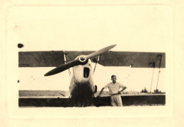 Aviation * Aviateur Et Son Avion * Type Modèle Marque ? * Photo Ancienne 11x8cm - Andere & Zonder Classificatie