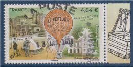 Ballon Monté, Le Neptune N°PA84a Avec BdF Illustré Oblitéré150è Anniversaire De La Poste Par Ballon Monté - 1960-.... Gebraucht