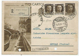 CP C.30 Turistica Venezia Angolo S.Marco #90/24 Raccomandata Acqui Terme 5ago1937 X Torino - Marcophilie