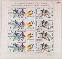 Andorra - Spanische Post 155-156Klb Kleinbogen (kompl.Ausg.) Postfrisch 1982 Fußball (10368080 - Unused Stamps