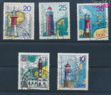 DDR 2045-2049 (kompl.Ausg.) Gestempelt 1975 Leuchttürme (10356866 - Used Stamps