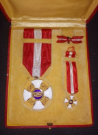 Italia Croce Della Corona + Mignon Onorificenze Italie Italy Regno Vittorio Emanuele III° Italy Italie Old Medals - Italië