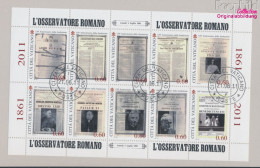 Vatikanstadt 1700-1709 Kleinbogen (kompl.Ausg.) Gestempelt 2011 Tageszeitung Des Heiligen Stuhls (10368196 - Used Stamps