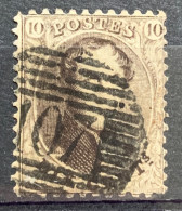 België, 1863, Nr 14A, Gestempeld P107 MANAGE - 1863-1864 Médaillons (13/16)