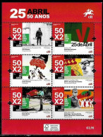 PORTUGAL - 25 April - 50 Years - The Arts Of 25 April (Miniature Sheet) - Date Of Issue: 2024-03-28 - Neufs