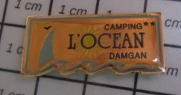 721 Pin's Pins / Rare Et De Belle Qualité !!! MARQUES / CAMPING L'OCEAN DAMGAN BATEAU VOILIER - Trademarks