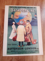 Affiche Batavier Line - Bateau - Rotterdam - London - Afiches