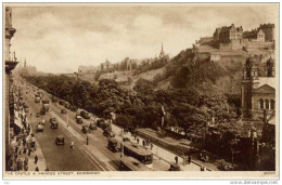 EDINBURGH - The Castle & Princes Street, Tram, Oldtimer Cars, Bus, - Midlothian/ Edinburgh