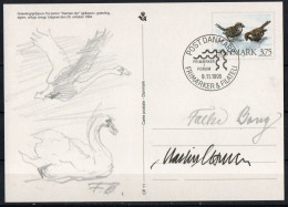 Martin Mörck. Denmark 1995.  Michel 1086 On Illustrated Card, Special Cancel. Signed. - Briefe U. Dokumente