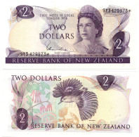 New Zealand Two (2) Dollars Replacement QEII ND 1967-1981 Hardie Sign P-164d UNC - Nueva Zelandía