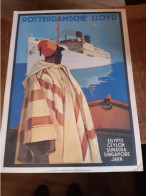 Affiche Bateau - Rotterdamsche Lloyd - Egypte - Ceylon - Sumatra - Singapore - Java - Plakate