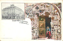 LISBOA - Porta Do Jerónimos, Publicitário Do GRAND HOTEL CENTRAL   (2 Scans) - Lisboa