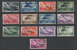 1946 DEMOCRATICA AEREA Con GRONCHI SERIE COMPLETA USATO - Airmail