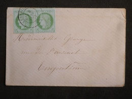 DM20  FRANCE  BELLE LETTRE  1873 VERSAILLES A ANGOULEME  ++ ¨PAIRE DE  CERES 5C ++++AFF.   INTERESSANT+ + - 1849-1876: Periodo Clásico