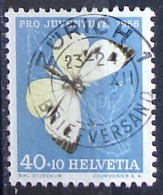Schweiz Suisse Pro Juventute 1956: Pieris Brassicae WI 167 Mi 636 Yv 585 Voll-Stempel ZÜRICH 26.XII.1956 (Zu CHF 8.00) - Oblitérés