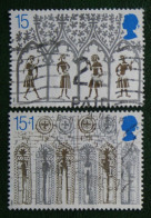 Natale Weihnachten Xmas Noel Kerst (Mi 1235-1236) 1989 Used Gebruikt Oblitere ENGLAND GRANDE-BRETAGNE GB GREAT BRITAIN - Usados