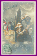 * Joyeux Noël * Père Noël Avec Sa Hotte De Jouets - Lanterne Avec Bougie - Santa Claus - Toys Poupée Doll - 1905 - Santa Claus