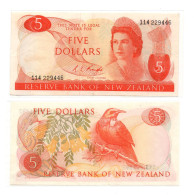 New Zealand Five Dollars QEII ND 1967-1981 Knight Sign P-165c AUNC - Neuseeland