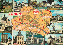 45 - Loiret - Multivues - Carte Géographique - CPM - Voir Scans Recto-Verso - Autres & Non Classés