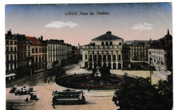 Liège Tram Tramway Place Du Theatre Htje - Liege